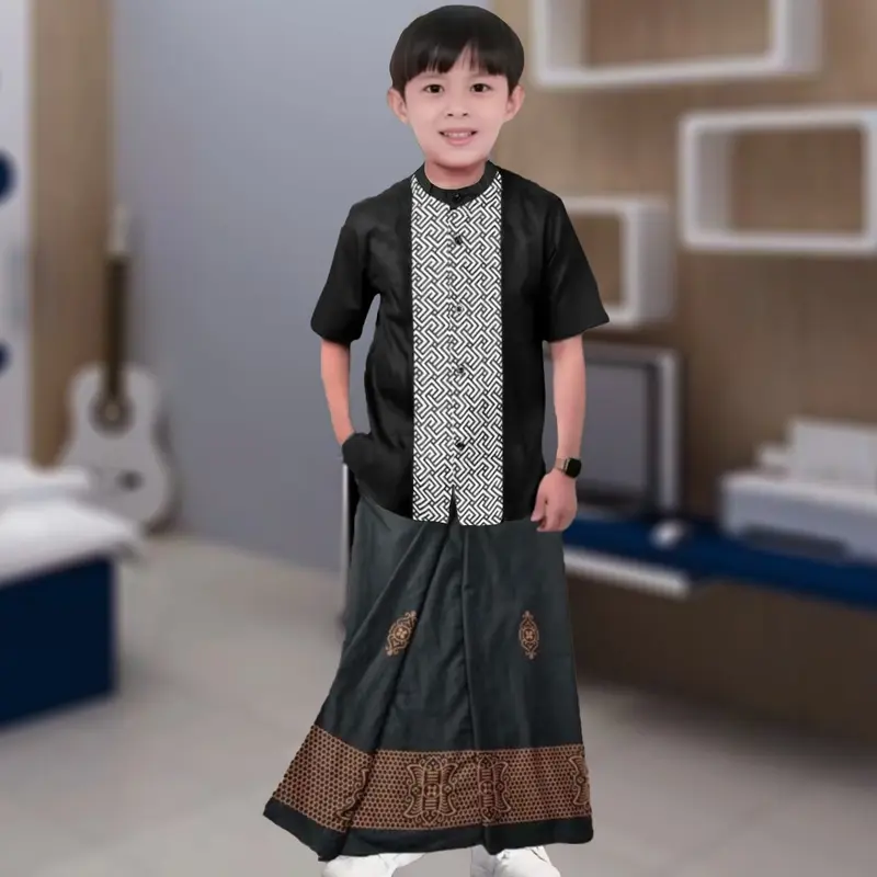 Setelan Sarung Koko Anak Sarung Motif Sarwon Usia 1-12 Tahun 0