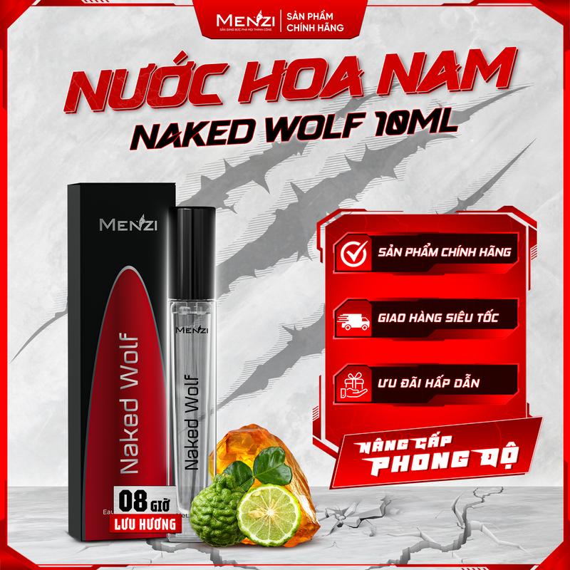   MENZI  NƯỚC HOA NAM NAKED WOLF 10ml  Mùi Hương Hiện Đại Lịch Lãm Chuẩn Quý Ông - Lưu Hương Lên Đến 12h - Tinh Dầu Pháp 3 Tầng Hương  Sản Phẩm Chính Hãng & Giao Hàng Siêu Tốc 