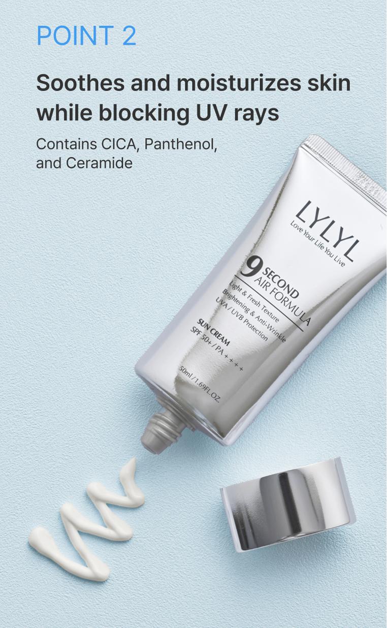 Product Introduction of [LYLYL] 9 Second Air Formula Sunscreen (50ml/10ml) Sun Protection 13