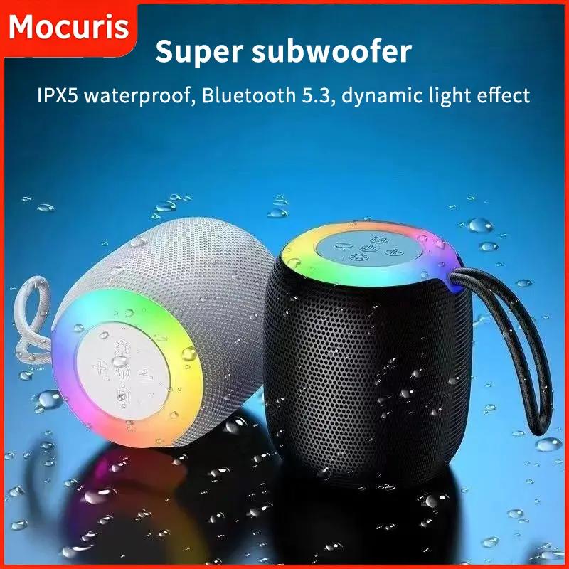Wireless Bluetooth loa rgb không thấm nước bộ thu âm màu ánh sáng âm thanh hiệu ứng bass loa xách tay sạc