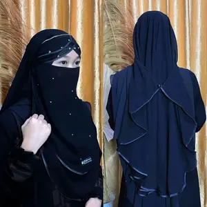 Cadar Niqab Aliya bahan shiffon
