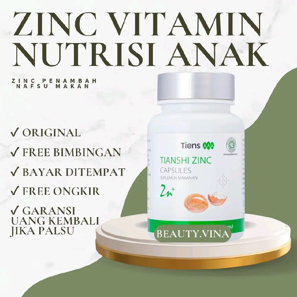 ZINC TIANSHI CAPSULES  - PENAMBAH NAFSU MAKAN ANAK DENGAN BUBUK PROTEIN TELUR - BPOM