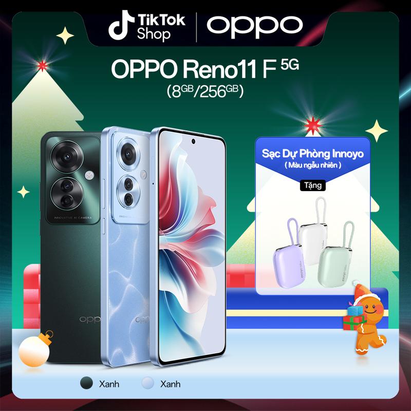  Điện Thoại OPPO Reno11F 5G  8GB 256GB  | Tặng Kèm Sạc Dự Phòng INNOYO | Màn Hình AMOLED 6.7" 120Hz | Chip Dimensity 7050 | Camera Chính 64MP | Pin 5000mAh | Sạc Nhanh 67W | Bảo Hành 1 Năm | Hàng Chính Hãng 