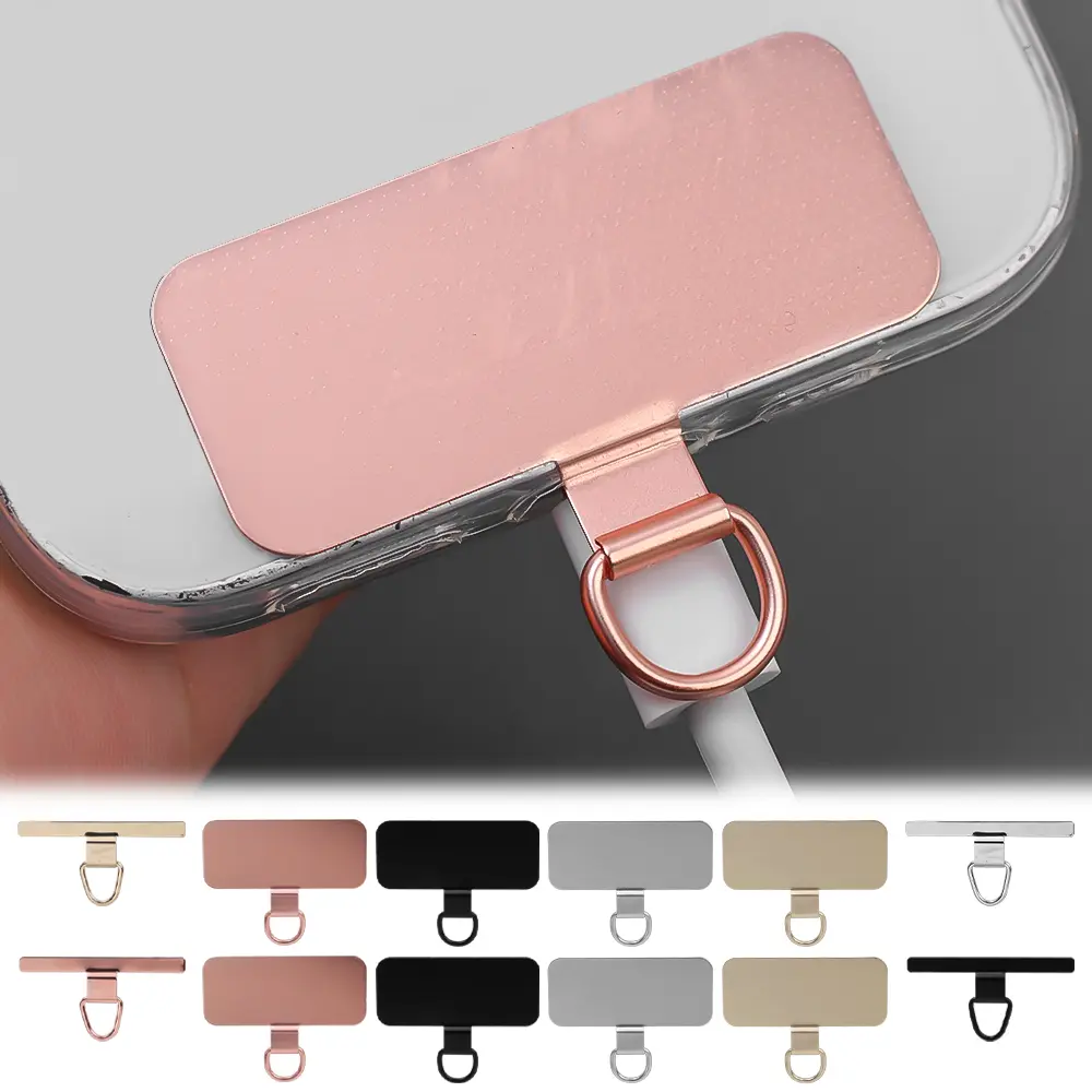 Stainless Steel Cell Phone Lanyard Washer Anti-lost Cell Phone Clip Without Rope Cell Phone Charm Accessories
