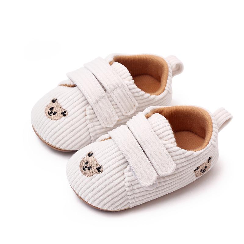 2023 Spring Embroidered Baby Bear Shoes with Velcro Stripe Children's Shoes and Walking Shoes 2