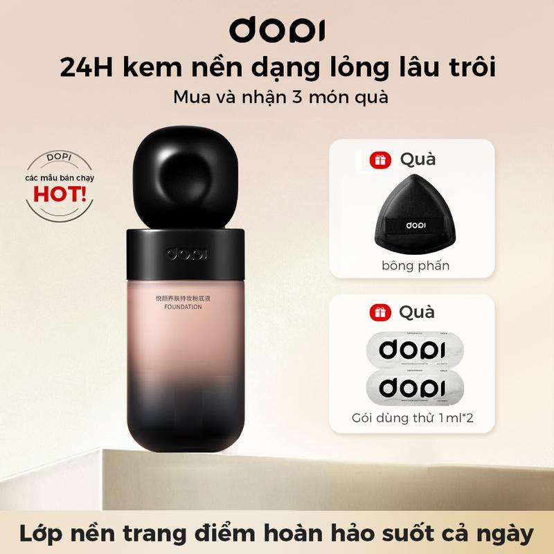 Kem Nền Trang Điểm, DOPI Lâu Trôi 24H, Với Kết Cấu Lì Kiểm Soát Dầu, Che Phủ Hoàn Toàn, Thích Hợp Cho Da Dầu, Kem Nền Đeo Cả Ngày