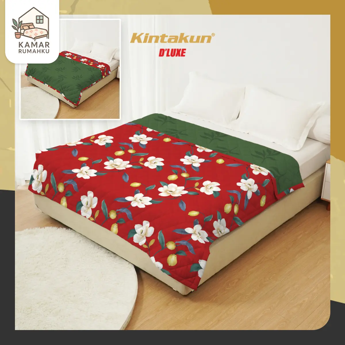 [NEW COLOR] Kintakun DLUXE Ultrasonic Bed Cover Only Summer BESTIE Quilting Blanket 2 Sisi Kain nyaman Adem Motif Aesthetic 150 / 200 Multivarian