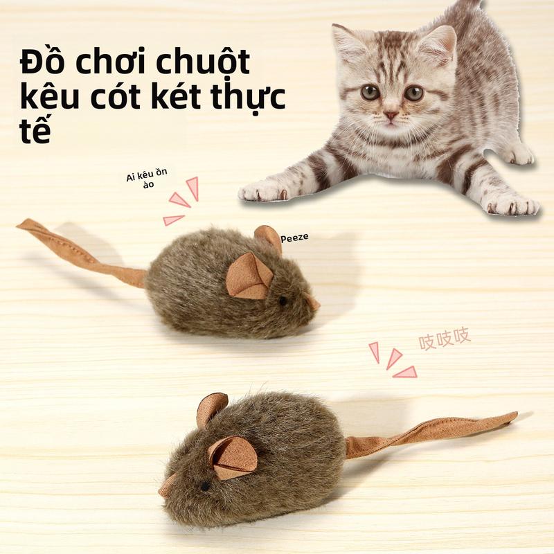 Đồ chơi mèo hình con chuột kêu có cảm biến thông minh, phát ra âm thanh khi…