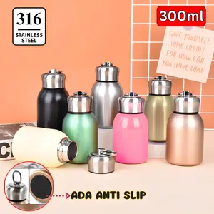 BOTOL MINUM 300ML / TUMBLER MINI STAINLESS STEEL / TUMBLER TRAVEL / BOTOL MINUM KOPI MINI