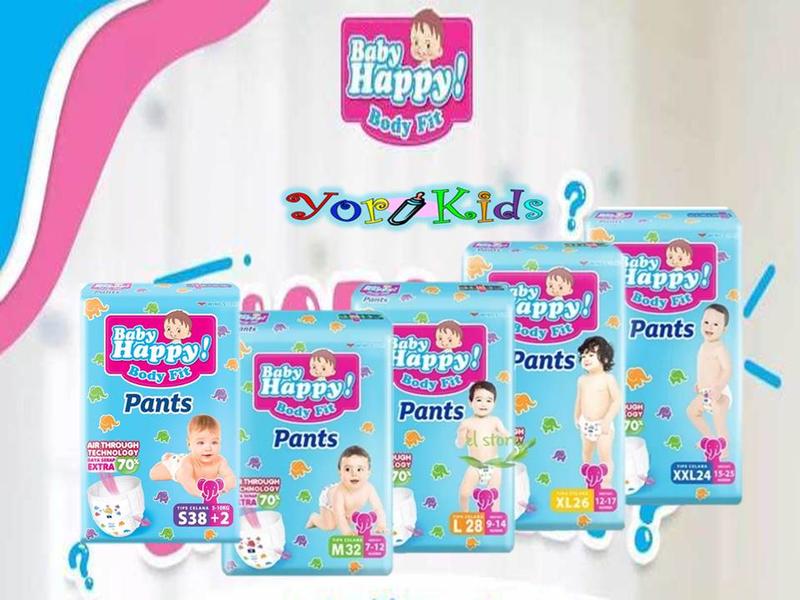 [1 PACK] BABY HAPPY Body Fit Pants Big Pack 0