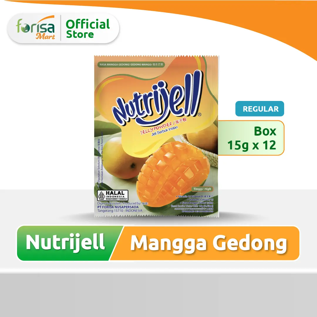 Nutrijell Reguler Jelly Rasa Mangga Gedong 15gr - 1 Sachet