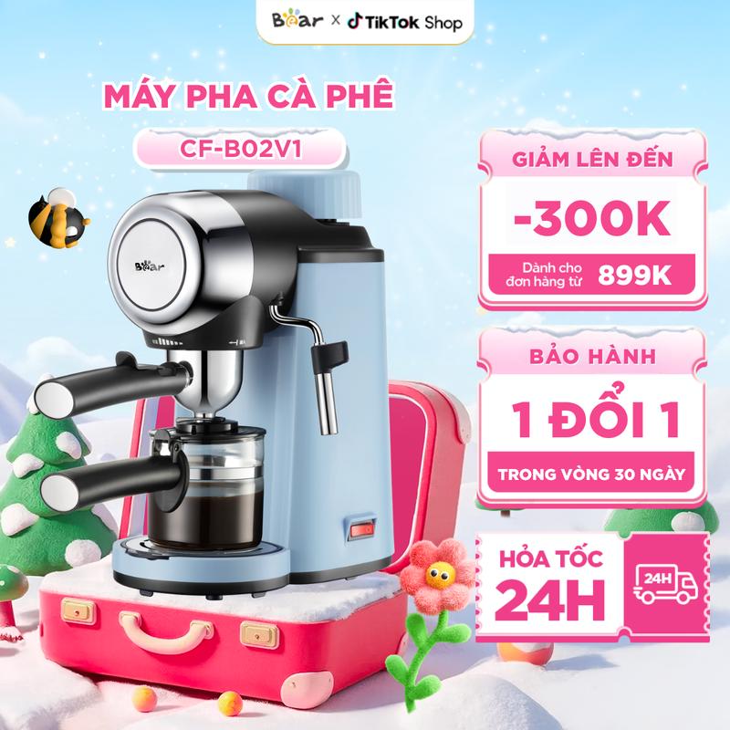   Ưu Đãi Sốc  Máy Pha Cà Phê Tự Động BEAR Máy Pha Cafe Tự Động Máy Pha Cà Phê Espresso Pha Trà Giữ Ấm Liên Tục CF-B02V1 