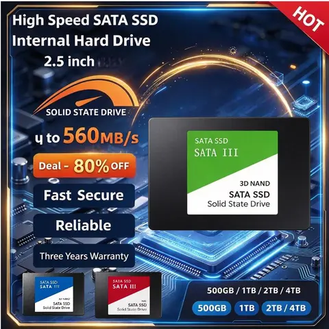 Ổ cứng SSD (Solid State Drive) nội bộ SATA III chính hãng, kích thước 2,5", dung lượng 1TB/2TB/4TB, hiệu năng cao – nâng cấp lưu trữ cho máy tính để bàn và laptop