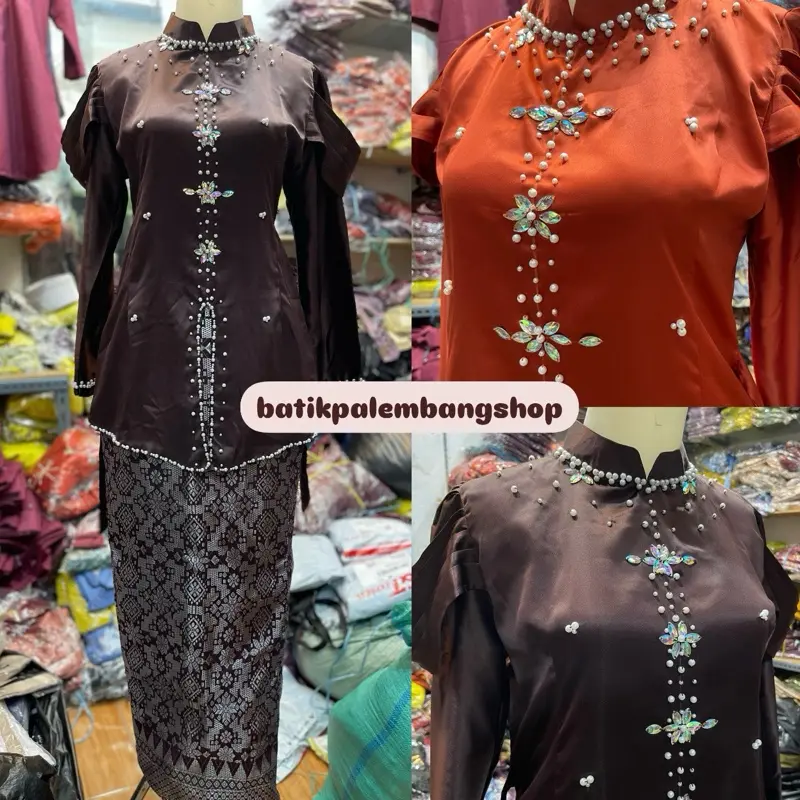 Terbaru one set kurung melayu roksongket full payet mewah Wanita
