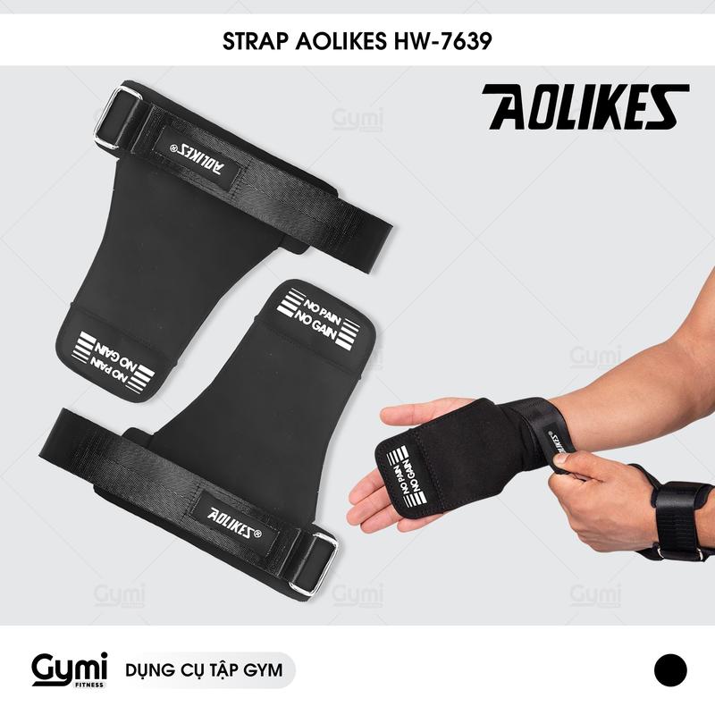 Găng Tay, Bao Tay Tập Gym Lifting Aolikes HW-7639 | Strap Aolikes Chống Trơn Trượt Chống Trơn