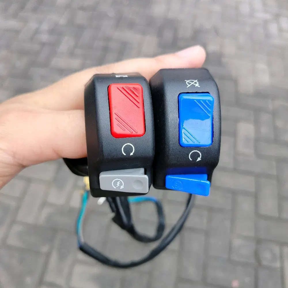 Saklar Kanan Starter Model Ktce Thailand Tombol Biru Saklar On Off Mesin Universal Xabre Vixion Pcx Rxking Fu Sonic Scoopy Fino Beat street X ride Megapro Cbr R15 Kabel