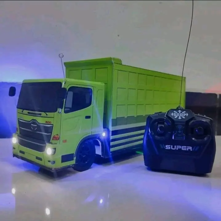 Miniatur Truk Dump Fuso, Hino Remot RC Set Hadiah Pengendali Jarak Jauh Elektrik Mobil Control Kado Sports - Remote, Toys 0