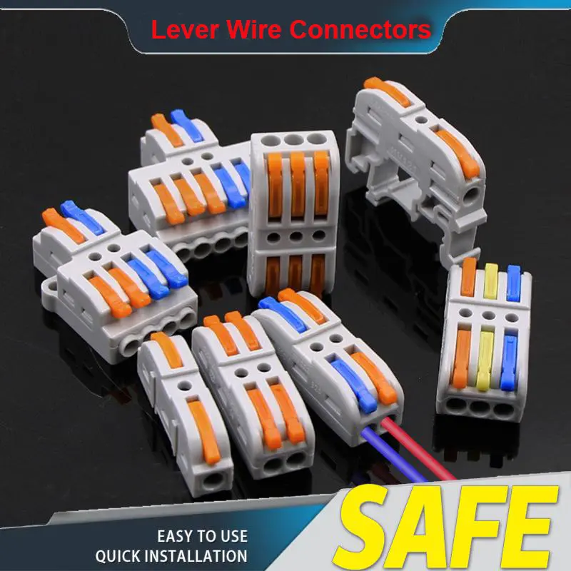 10 PCS Universal Lever Wire Connectors Wiring Cable Connector Quick Wire Terminal Connector