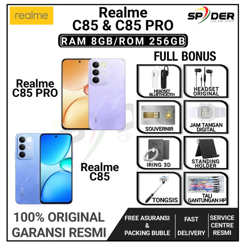 [BEST DEAL] REALME C85 4G & C85 PRO 4G NFC RAM 6GB , 8GB ROM 128/256GB GARANSI RESMI REALME INDONESIA