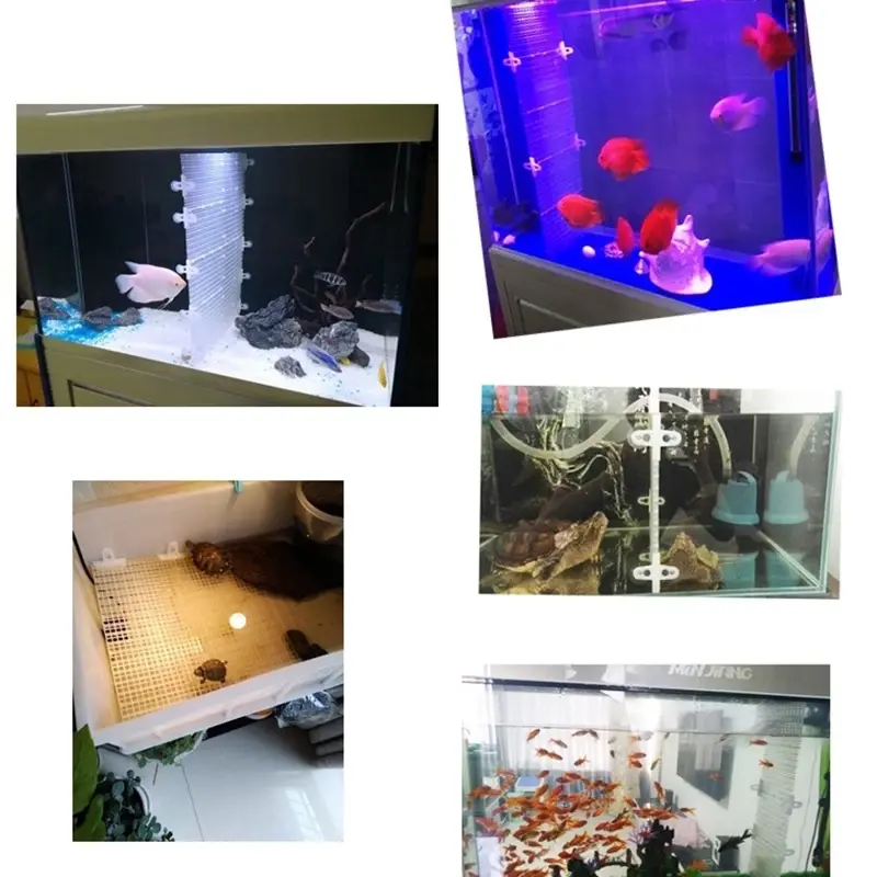 Pemisah Ikan Aquarium Plastik Bisa Dipotong 4 Penghisap Kuat Anti Bocor untuk Cupang Galak/Mas Koki 4