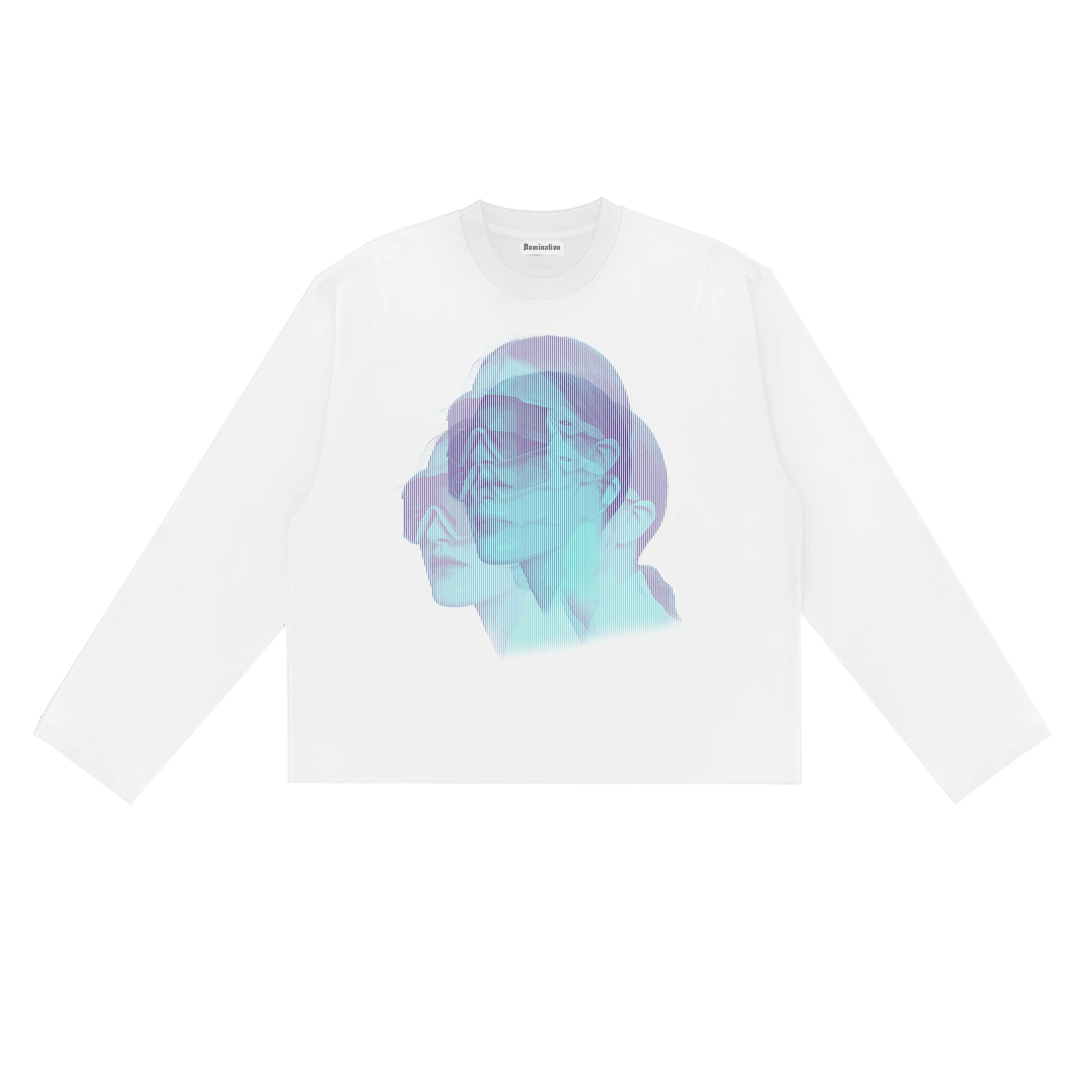 Domination Labs Longsleeve Boxy 24s Lengan Panjang Sky Glasses White