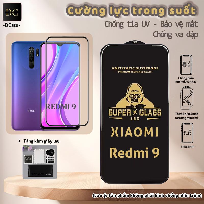 Kính cường lực dành cho Xiaomi Redmi 9 Full màn, trong suốt, bảo vệ mắt | Miếng…