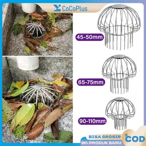 Dak Atap Filter Talang Stainless Roof Drain 50/75/110/160mm untuk Menyaring Sampah & Salurkan Air di Atap Rumah Balkon Outdoor Saringan Got Talang Air
