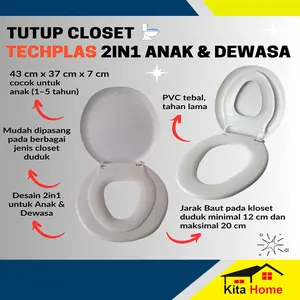 Tutup closet duduk toto 2in1 Untuk Dewasa & anak / Toilet Seat Cover anak