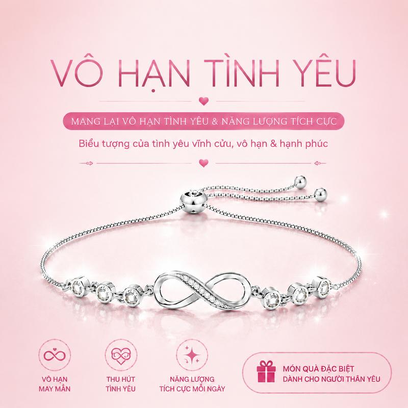 Jewelry Fashion Vòng đeo tay hình số 8 phong cách vô cực thời trang đơn giản có thể điều chỉnh Quà tặng ngày Valentine cho phụ nữ nhẫn tình yêu Quà tặng ngày Valentine,móc khoá, quà sinh nhật, phụ kiện thời trang sinh viên, trang sức nữ