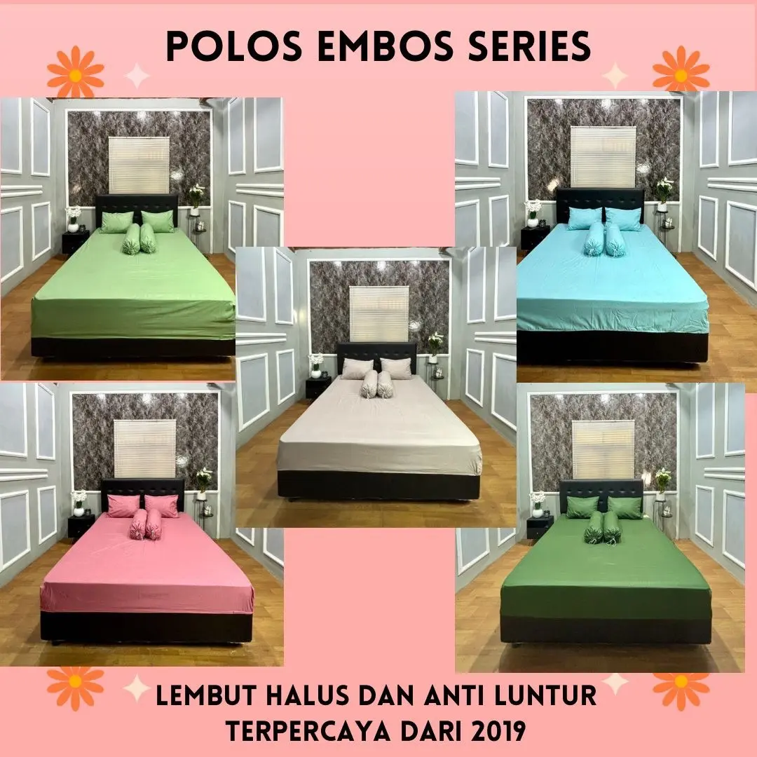 SPREI POLOS EMBOS TINGGI 20 UKURAN 90 || 100 || 140