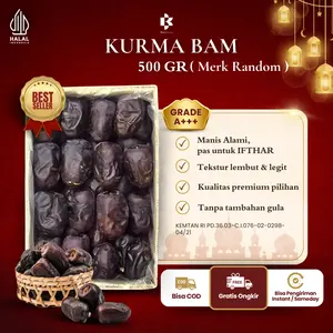 Kurma Bam Anggur Legit 500 gr Food Cemilan Snack Makanan Berbuka Kurma Lembut Manis Alami