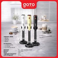 Gambar (Best Offer) Goto [COD] Cremo Hand Mixer Mini Milk Frother Elektrik Alat Pengocok Telur USB Rechargeable Free Stand Holder - BLACK dari Goto Living Kota Tangerang 2 Tokopedia