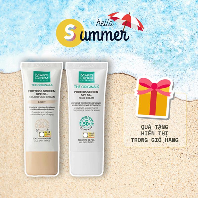 [SUM SPACE] [CÔNG TY] Kem Chống Nắng Sunscreen MartiDerm The Originals Proteos Screen SPF50+ Fluid Cream - 40ml