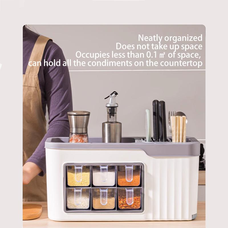 4-6 grids Spice Rack Spice Box Made of ABS Plastic, Moisture and Termite Resistant 7