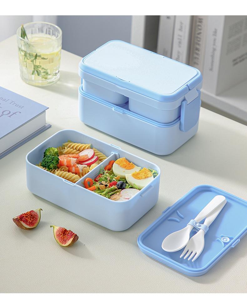 Product Introduction of METKA Picnic Lunch Box Double Layer Food Storage Container Handle Camping Hiking Outdoor Portable Bento Box Travel Work School 29