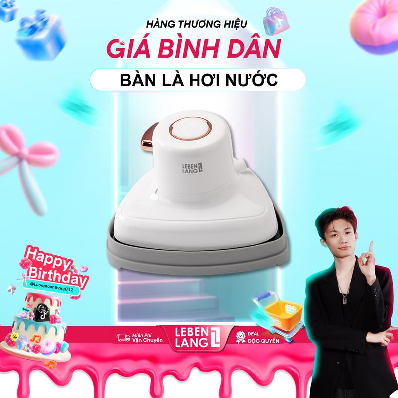   Lebenlang x Luongtoanthang712  Bàn là hơi nước mini Lebenlang LBL5283 công suất 800W bảo hành 2 năm 