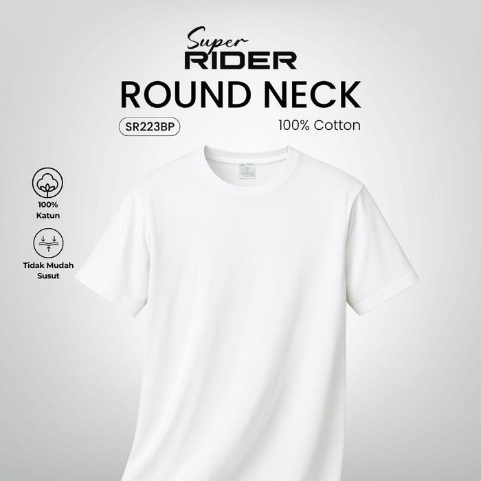 Gambar Super Rider T-Shirt - Kaos Dalam Pria Round Neck SR223BP Warna Putih isi 1 Pcs - S dari Rider_Underwear Kota Administrasi Jakarta Barat Tokopedia