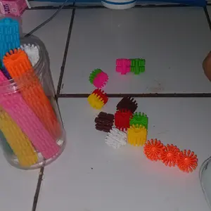 BTWO Mainan Edukasi Anak Gear Building Blocks isi 60 pcs / Balok Susun Roda Gigi Plastik Warna Warni