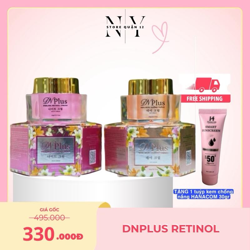 Bộ kem face Dnplus cải tiến  kem ngày + kem đêm  kèm 1 chống nắng HANACOM