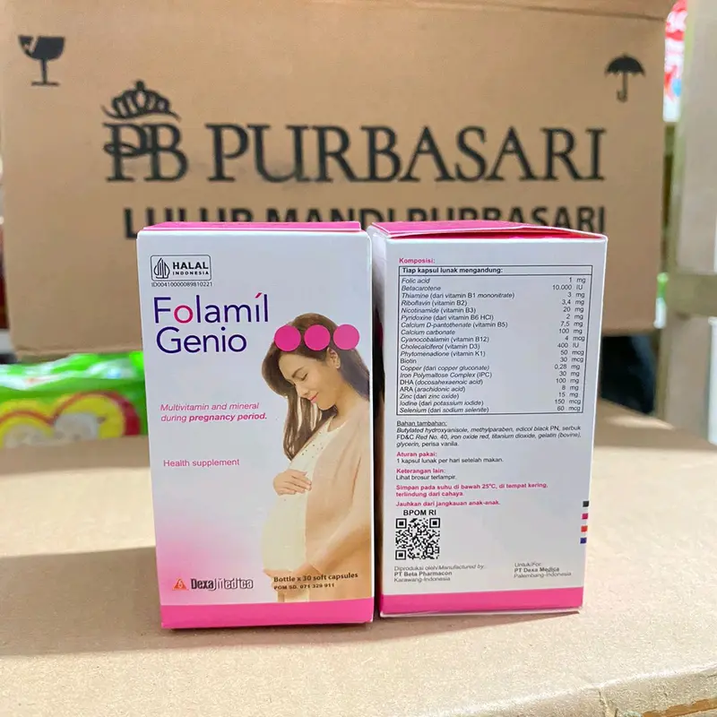 FOLAMIL GENIO ISI 30 KAPSUL UNTUK MEMENUHI KEBUTUHAN IBU HAMIL TM 1-2 1