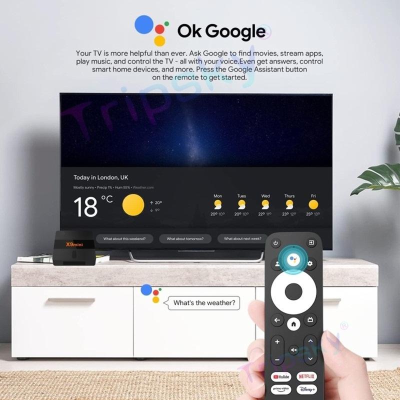 Product Introduction of STB Android 9 Smart TV Box Android X9 Mini Voice Remote Ram 2GB Rom 16GB 2/16 Unlock Full Channel TV Iflix Tanpa Bayar Bulanan GRATIS Amlogic S905W Quad Core Bluetooth 98
