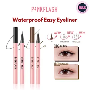 PINKFLASH Waterproof Liquid Eyeliner Pencil Anti Air Tahan Lama Pigmentasi Tinggi | Eye Liner Hitam & Coklat | Easy Eyeliner PF-E01