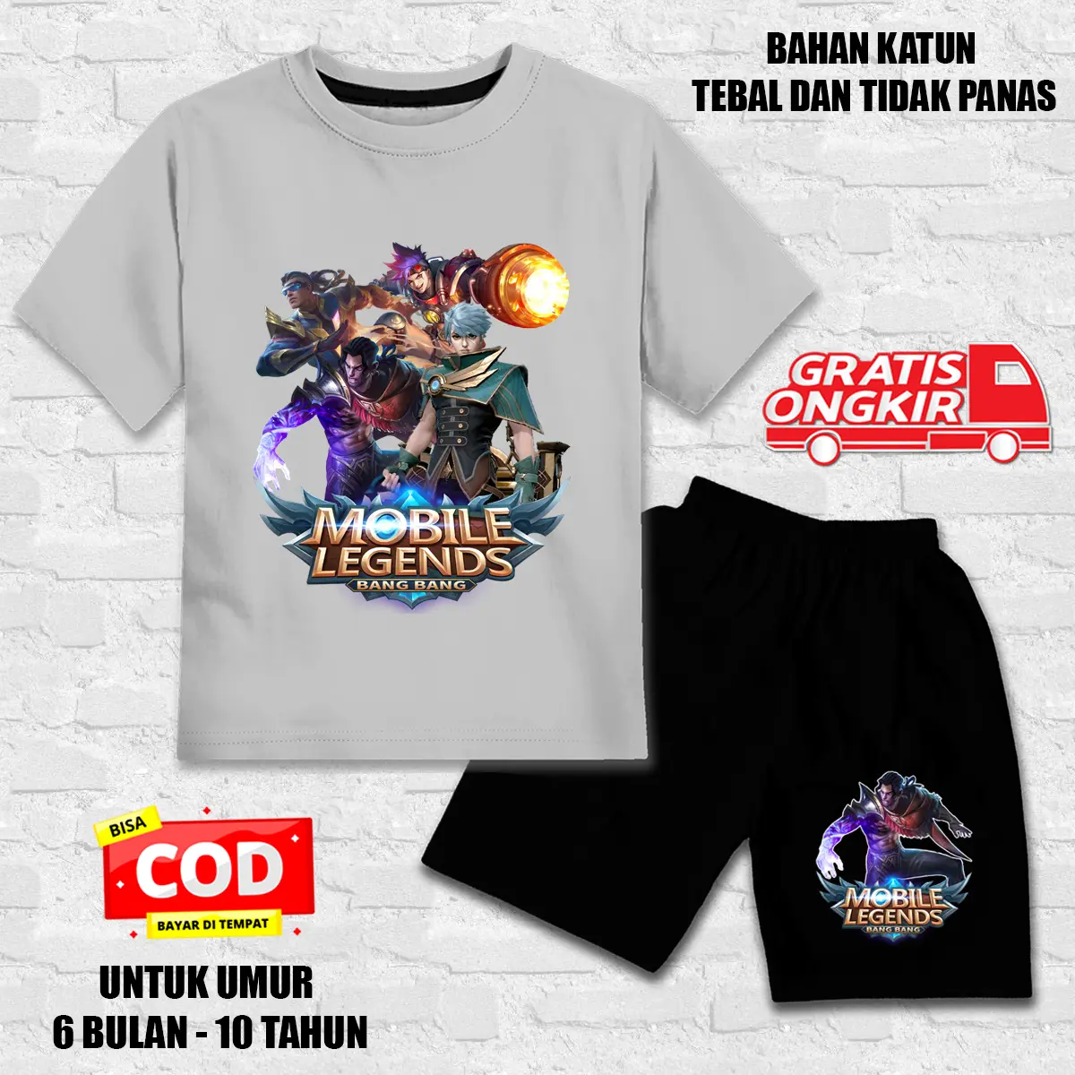 setelan anak laki laki / setelan anak perempuan / set baju kaos pendek anak 64