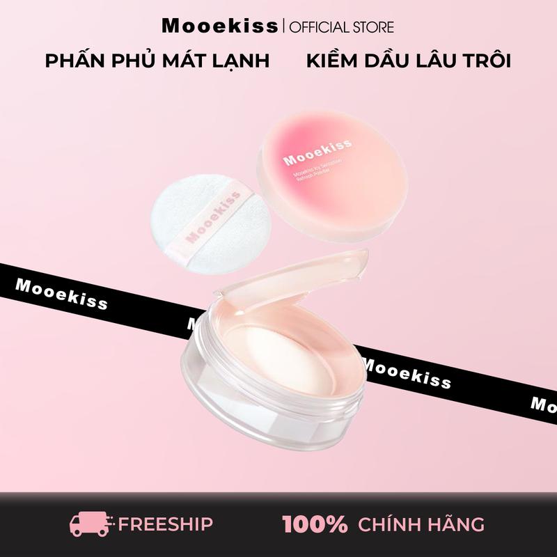 KOL KOC Phấn phủ lạnh Mooekiss Cảm giác mát lạnh kiểm soát dầu chống nước và mồ hôi Giữ lớp trang điểm suốt 24 giờ Phù hợp cho cả da khô và da dầu 8.5g