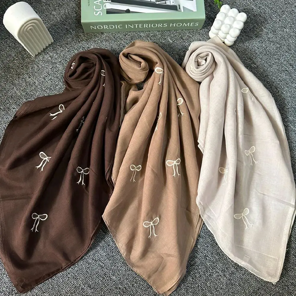 Hijab Segi Empat Paris Pita Coquette Bordir Ribbon / Jilbab Paris Pita Kecil