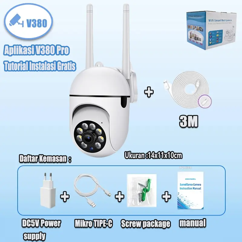 1 Lensa CCTV+3M Kabl