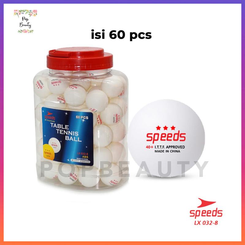 Bola Pingpong SPEEDS Isi 60 Pcs (Kemasan Toples) 2