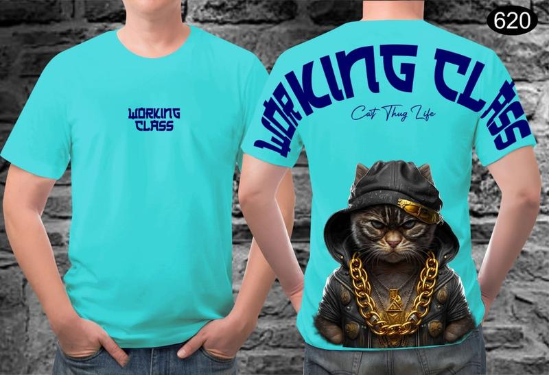 Product Introduction of Atasan Kaos T-Shirt Pria Distro Streetwear Motif CAT WORKING Warna Hitam Lengan Pendek Terbaru Bahan Katun 3