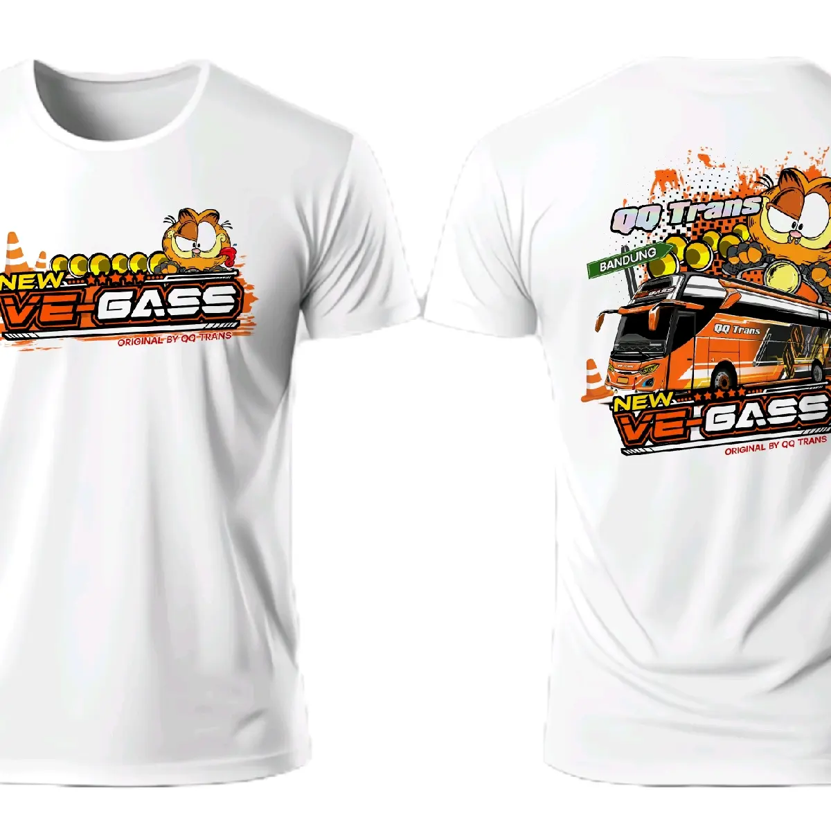 Kaos Bus Mania Anak Original QQ Trans (Free Sticker)