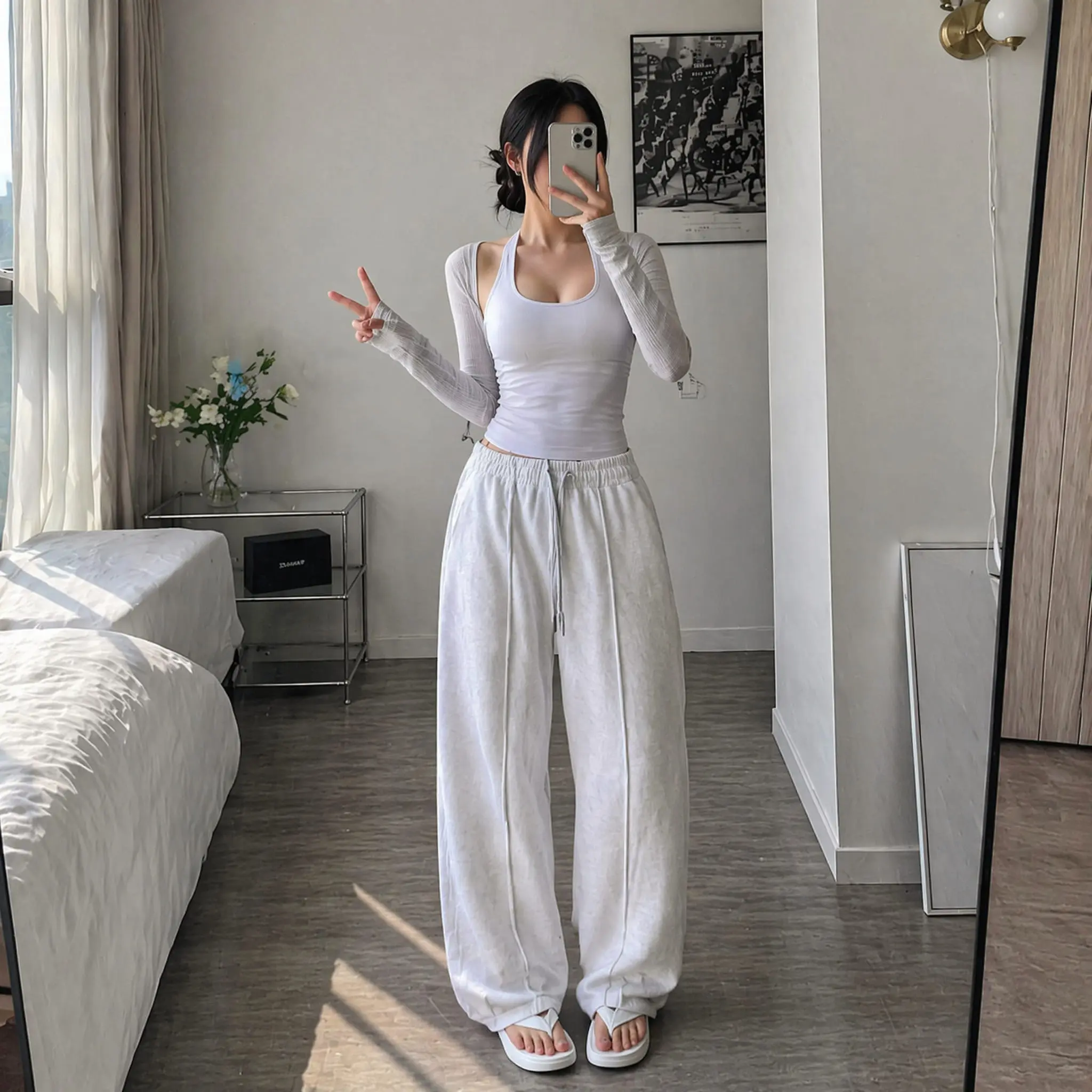 Sweatpants Loose Baggy Highwaist Celana Panjang Daily Wanita Training Unisex Korean Style Tebal Adem Nyaman